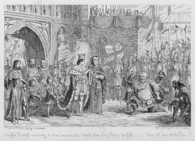 Sir John Falstaff receiving a most unexpected rebuke from King Henry the Fifth by George Cruikshank