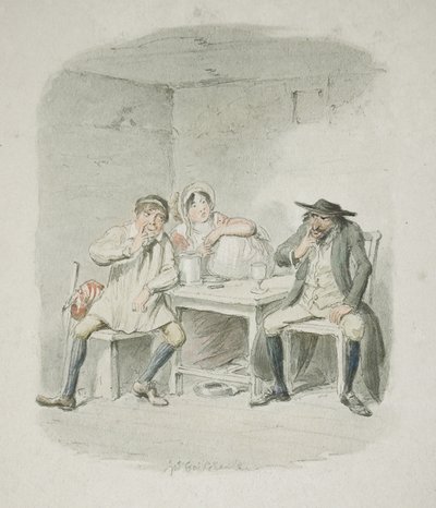 The Jew and Morris Bosle Begin to Understand Each Other by George Cruikshank