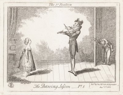 The Dancing Lesson: The First Position by George Cruikshank