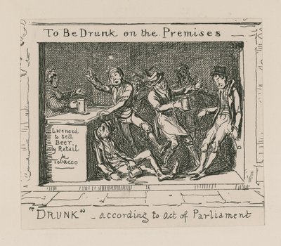To be drunk on the premises by George Cruikshank