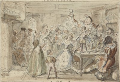 Xit, Now Sir Narcissus Le Grand Entertaining His Friends on His Wedding Day by George Cruikshank