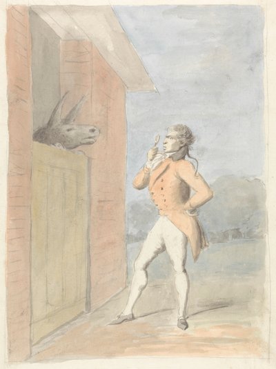 A Dandy Quizzing a Mule