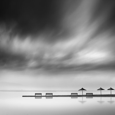 Cloudy Beach Serenity by George Digalakis