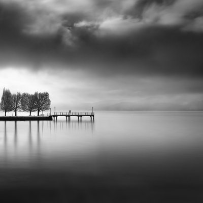 Serene Lake Pier by George Digalakis