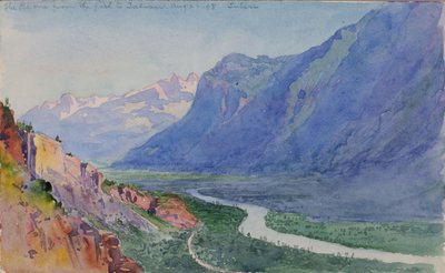 The Rhone from the Path to Salvari Switzerland, 1898 by George Elbert Burr