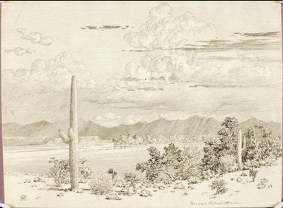 Untitled (Transfer Drawing for Verde River, Apache Reservation, Arizona) by George Elbert Burr