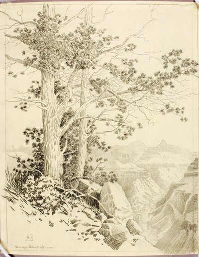 Untitled (transfer drawing for print) by George Elbert Burr