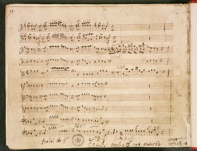 Original Score of the Last Folio from the Opera Susanna by George Frederick Handel