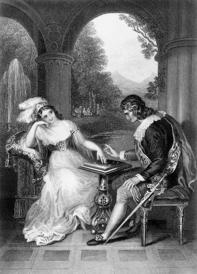 Illustration from work by George Gordon Byron, engraving, from complete works of Lord Byron by George Gordon Byron