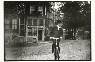 Cyclist on the Keizersgracht in Amsterdam by George Hendrik Breitner
