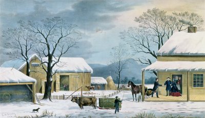 Home to Thanksgiving, engraved by J. Schulfer, pub. by Currier and Ives, 1867 by George Henry Durrie