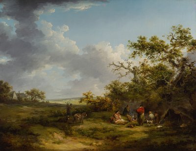 Landscape with a Gypsy Encampment by George Morland