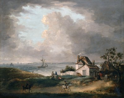 Weymouth Bay with a Distant View of the Harbour and Portland Bill by George Morland
