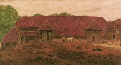 The Old Barn at Whitchurch by George Price Boyce