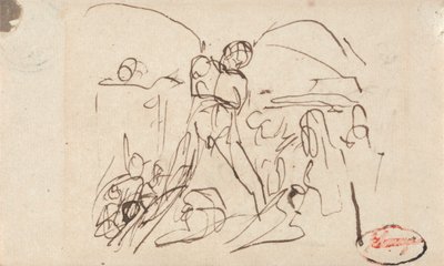 Figure Composition; Possibly Samson and Delilah by George Romney