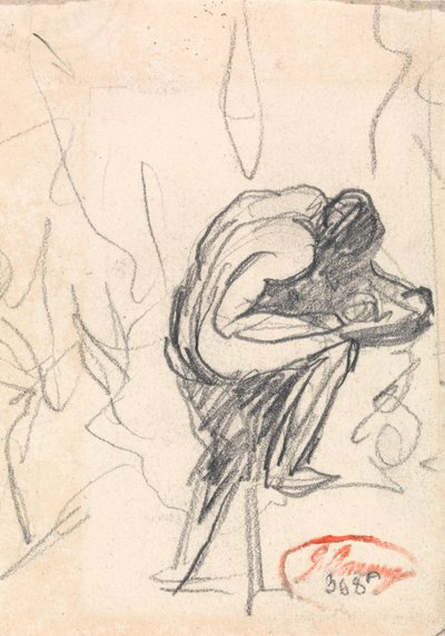 Figure Standing with a Bent Knee by George Romney