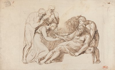 King Lear Awakened by Cordelia by George Romney