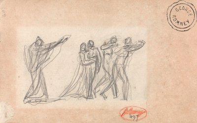 Possibly a Figure Pronouncing a Curse on a Group by George Romney