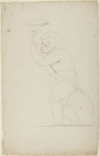 Putto Holding a Torch by George Romney