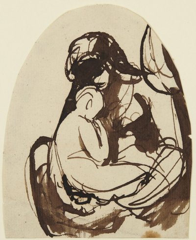 Seated Woman Holding a Child by George Romney
