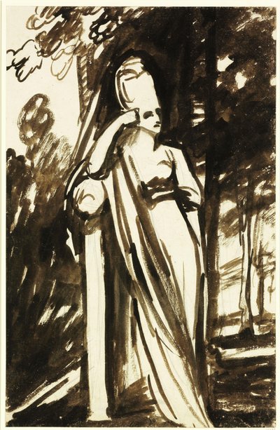 Standing Woman at a Stele by George Romney