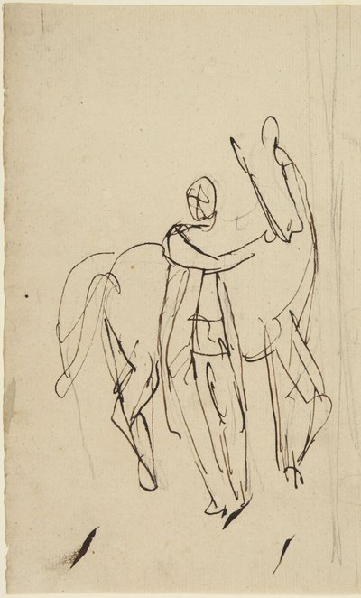 Study for a Portrait of a Man Standing with a Horse by George Romney