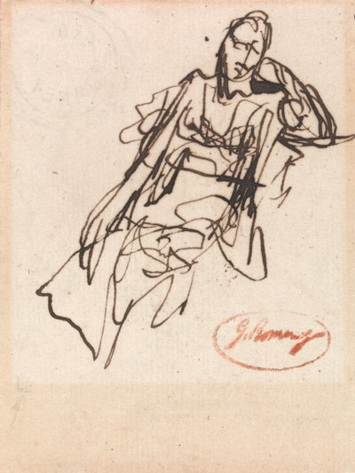 Study of a Seated Woman by George Romney