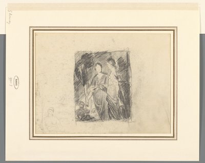 Two Female Figures Among Trees by George Romney