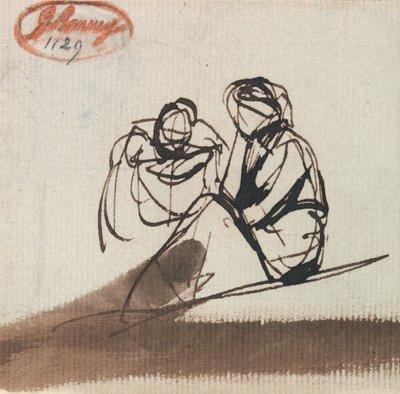Two Seated Figures by George Romney