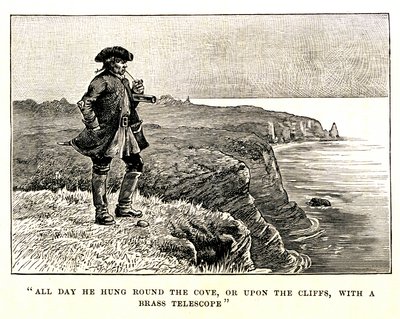 Captain Billy Bones watches the pirates