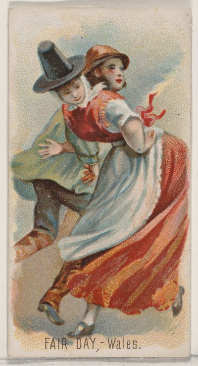 Fair Day, Wales, from the Holidays series N80 for Duke brand cigarettes, 1890 by George S. Harris and Sons