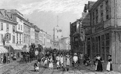 Market Day in Dartford, Kent, engraved by Henry Adlard by George Shepherd