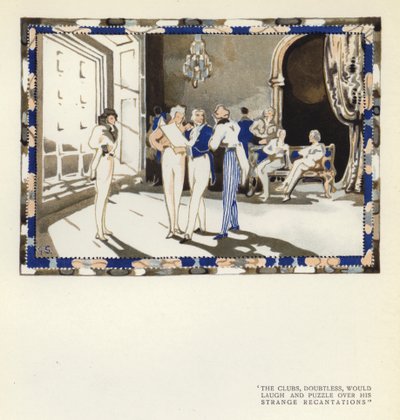 Illustration for The Happy Hypocrite by Max Beerbohm by George Sheringham