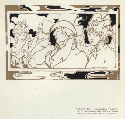 Illustration for The Happy Hypocrite by Max Beerbohm by George Sheringham