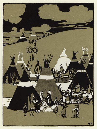 In the Evening They Came to a Camp by George Sheringham