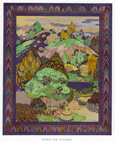 The Duenna by Sheridan: Design for Act-Drop by George Sheringham