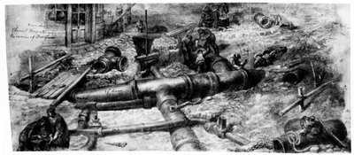Building of Common Sewers on Holborn by George Snr Scharf