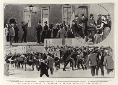 The General Strike in Florence, Everyday Scenes in the Streets by George Soper