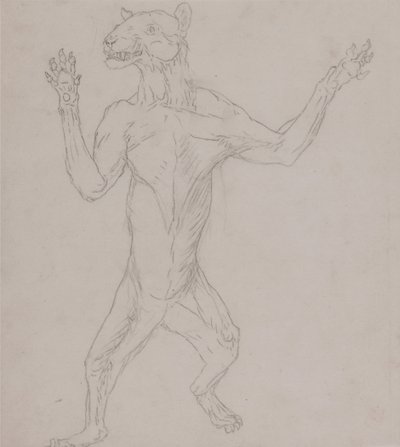 Tiger Body, Standing in Human Posture by George Stubbs