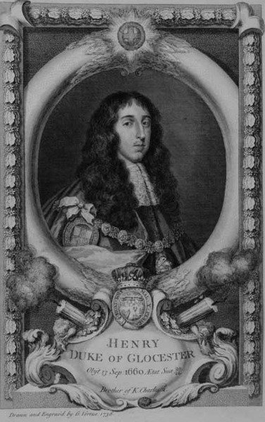 Henry, Duke of Gloucester (1639-60) Younger Brother of Charles II, engraved by the artist by George Vertue