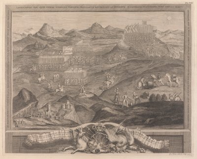 The Battle-Array of Carberry-hill Near Edinburgh with the Surrender of Mary Queen of Scots to the Confederate Lords of Scotland, and the Escape of Earl Bothwell, 1567 by George Vertue