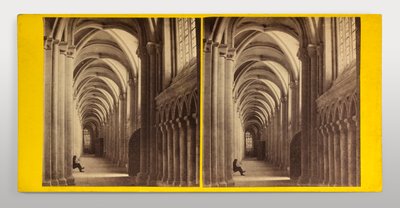 Peterborough Cathedral - South Aisle of the Nave by George Washington Wilson