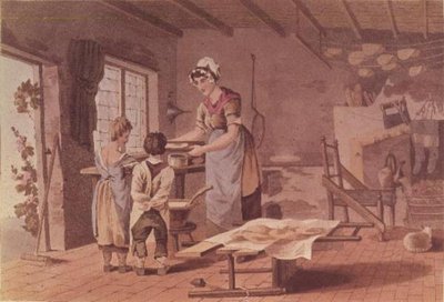 Making Oat Cakes, Engraved by the Havell Brothers, Pub. 1813 by Robinson and Son by George after Walker