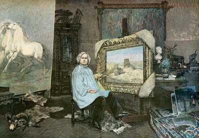 The Artist Rosa Bonheur in Her Studio by Georges (1865 1951) Achille Fould