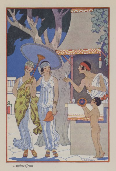 The Romance of Perfume: Ancient Greece by Georges (after) Barbier