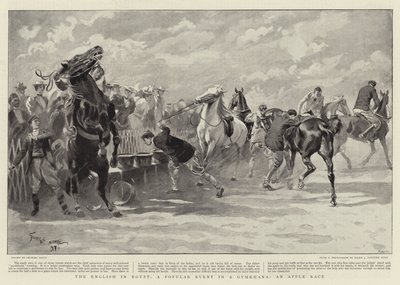 The English in Egypt, a Popular Event in a Gymkhana, an Apple Race by Georges Bertin Scott