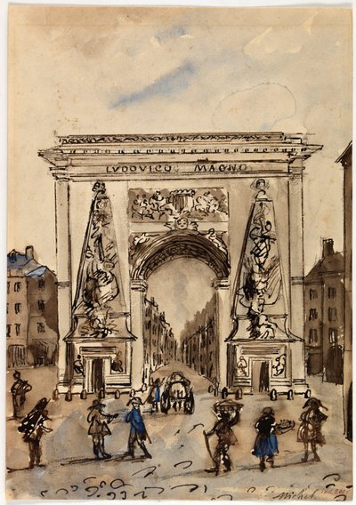Entrance to the Saint-Martin suburb by Georges Michel