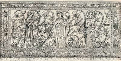 White Memorial Altar Cloth, Parish Church, Cheddleton, c1891 by Gerald Callcott Horsley