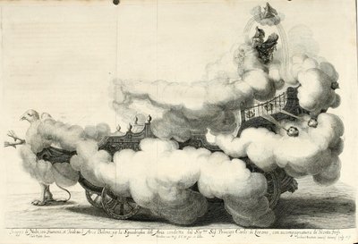 Sieg-Streit dess Lufft vnd Wassers. Freuden-Fest zu Pferd - The Chariot (1667) by Gerard Bouttats