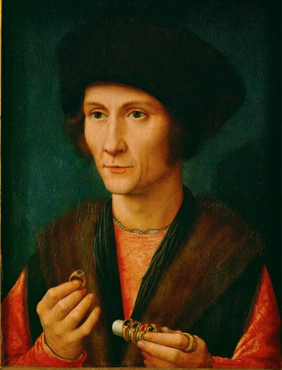 A Goldsmith, Perhaps Jacques Cnoop, Father-in-law of Gerard David by Gerard David
